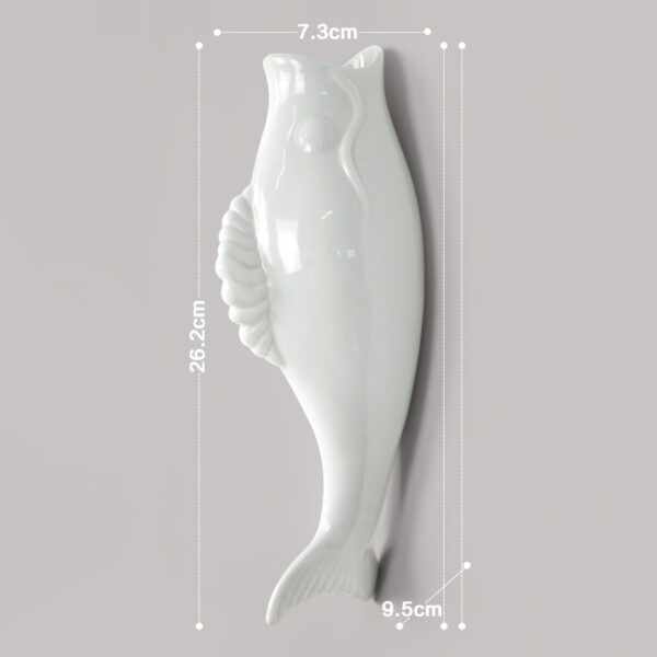 3D Ceramic Goldfish Wall Vase – Modern Wall Hanging Mural Decoration for Home & Restaurant"