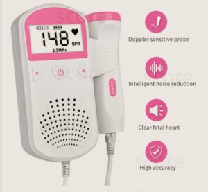 Pregnancy Fetal Doppler – Baby Heartbeat Sound & Heart Rate Monitor at Home