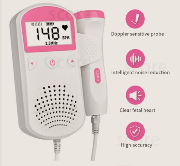 Pregnancy Fetal Doppler – Baby Heartbeat Sound & Heart Rate Monitor at Home