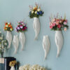3D Ceramic Goldfish Wall Vase – Modern Wall Hanging Mural Decoration for Home & Restaurant"