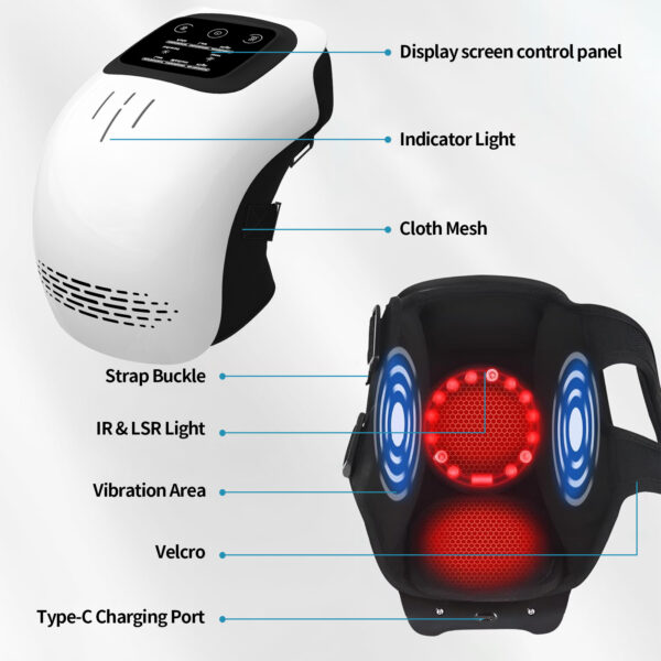 smart knee massager, electric knee massager, portable knee physiotherapy, rechargeable